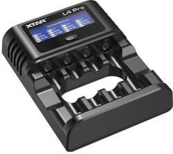 XTAR L4 Pro töltő 1, 5V li-ion és 1, 2V NiMH AA/AAA akkukhoz LCD kijelzővel