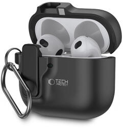 Tech-Protect Slim akasztós tok AirPods 4-hez - fekete (183817)