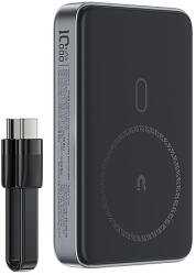 ACEFAST M10 mágneses külső akkumulátor 2x USB-C PD 30W 15W induktív töltéssel és USB-C kábellel - fekete