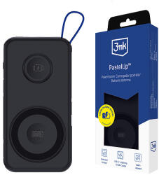 3mk Protection 3mk PastelUp külső akkumulátor 10 000 mAh 22, 5 W USB 1A1C - fekete