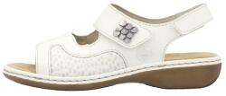 RIEKER Sandale dama, Rieker, 65989-82-Alb, casual, piele ecologica, cu talpa joasa, alb (Marime: 39)