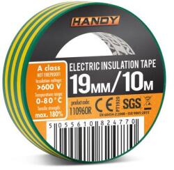 HANDY Szigetelőszalag 19mm 10m zöld/sárga 11096X
