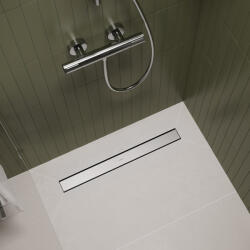 Hansgrohe RainDrain Go zuhanylefolyó 1200 csempézhető hátsó burkolat standard/lapos beépítéshez, rozsdamentes acél 56276800 (56276800)