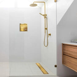 BALNEO Duplex NEXT Gold kétoldalas lineáris lefolyó 80 cm csempézhető, arany BR-80N (BR-80N)