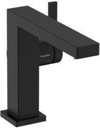 Hansgrohe Tecturis E egykaros hidegindítású mosdó csaptelep 110 Push-Open lefolyógarnitúrával, matt fekete 73024670 (73024670)