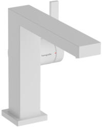 Hansgrohe Tecturis E egykaros hidegindítású EcoSmart mosdó csaptelep 110 Push-Open lefolyógarnitúrával, matt fehér 73024700 (73024700)