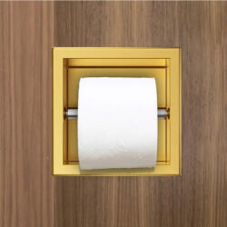 BALNEO WALL-BOX PAPER falba süllyeszthető WC papír tartó, arany B0301030301-1 (B0301030301-1)