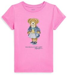 Ralph Lauren gyerek pamut póló rózsaszín, 312965154001 - rózsaszín 109-116