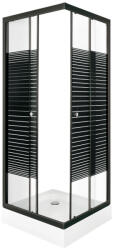 Kerra PICO Black stripe 70 szögletes zuhanykabin zuhanytálcával (LZPICOBLACKSTR70)