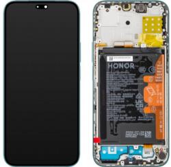 Honor 200 Lite 5G 2024/X8B 4G 2023, LCD kijelző érintőplexivel és előlapkeret, akkumulátor (0235ALPU), cyan lake (SERVICE PACK) (GYÁRI) (0235ALPU)