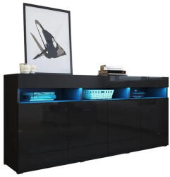 Nagy komód PREMIUM 175 Fekete fényes