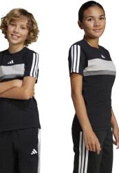 Adidas gyerek pamut póló fekete, nyomott mintás, JC7468 - fekete 164