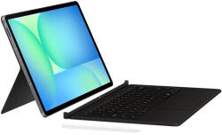 Samsung Tab S10 FE Plus (13.1) SM-X620 / X626B, Bluetooth billentyűzetes mappa tok, mágneses rögzítés, stand, érintőceruza tartó, Samsung Book Cover Keyboard AI, fekete, gyári