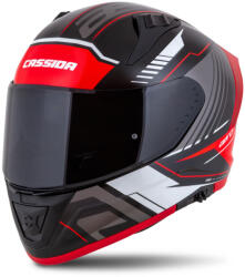 Cassida Aero Drome bukósisak - fekete-fehér-piros (M140-1866-J)