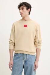 HUGO BOSS pamut melegítőfelső bézs, férfi, nyomott mintás, 50447964 - bézs XXL - answear - 40 990 Ft