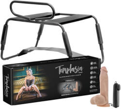 Temptasia - szex szék vibrátorral (fekete-natúr) - erotikasziget