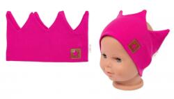 Baby Nellys Kétrétegű fejpánt, Baby Nellys Hand Made, pamut, Crown STAR - málna, 80/98 Velikost koj. oblečení: 80-98 (9-36m)