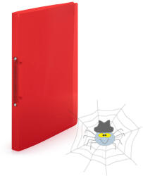 KARTON P+P PP Gyűrűskönyv A4, 2 gyűrűs 2cm gerinc áttetsző - piros