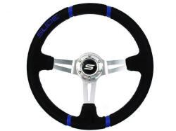 SLIDE Steering wheel SLIDE 350mm offset: 90mm Leather Blue