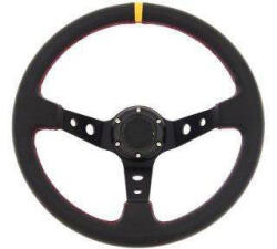 MTUNING Steering wheel Pro 350mm offset: 80mm Leather Black - llracing - 18 702 Ft