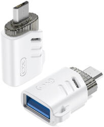 XO NB256C USB-A - microUSB adapter - fehér