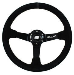 SLIDE Steering wheel SLIDE 350mm offset: 90mm Suede Black - llracing - 23 850 Ft