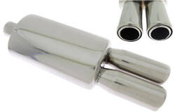 TURBOWORKS Rear Muffler TurboWorks 2x76mm inlet 63, 5mm - llracing - 36 480 Ft