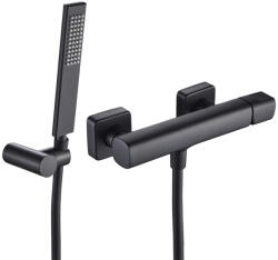 Laveo TORES zuhanycsap falra szerelhető zuhanyszettel, fekete (BVT_741D)