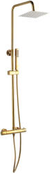 Laveo POLA fali zuhanyszett termosztátos csappal, arany (PLA_G0TD)