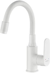 Laveo DIMA rugalmas tömlős mosdócsap, fehér (BQD_621D)