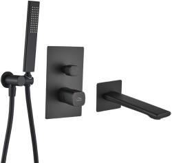 Laveo TORES fürdőcsap szett rejtett fali beépítésre, fekete (BVT_711P)