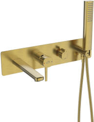 Laveo POLA kádcsap rejtett beépítésre zuhanyszettel, szálcsiszolt arany (BAP_G1PB) - mosibolt