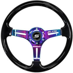 SLIDE Steering wheel SLIDE 350mm offset: 30mm NeoChrome Wood Black