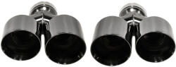 MTUNING Exhaust Tip 101mmx2 enter 76mm Black Chrome Set