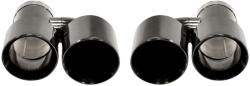 MTUNING Exhaust Tip 101mmx2 enter 63mm Black Chrome Set