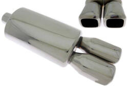 TURBOWORKS Rear Muffler TurboWorks 2x75x86mm inlet 63, 5mm