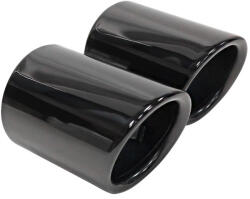 MTUNING Exhaust Tip 74mmx2 enter 71mm Black Chrome