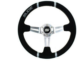 SLIDE Steering wheel SLIDE 350mm offset: 90mm Suede Silver