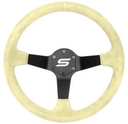 SLIDE Steering wheel SLIDE 350mm offset: 90mm Suede Yellow
