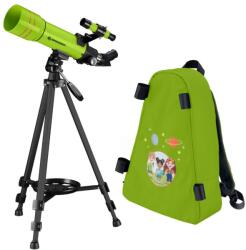 Bresser Set telescop refractor pentru copii BRESSER Junior 70/400 si rucsac verde (8850610B4K000)