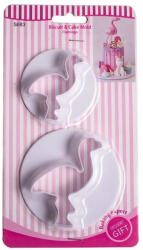  Műanyag flamingó fondant kiszúró, 2 db-os szett (T0100121)