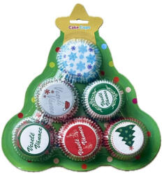  Karácsonyi mintás muffin papír 144 db-os (T090310)