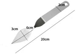  Fém csokoládé levéldísz készítő spatula-4 fajta - 2-es (T12003)