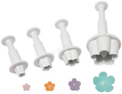  4 darabos rugós fondant kiszúró forma-csillagvirág (T05007)