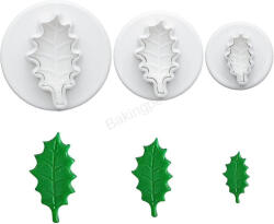 3 darabos rugós fondant kiszúró forma-magyal levél (T12012)