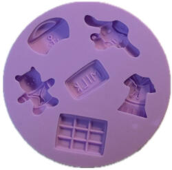 Szilikon fondant és marcipán mintázó-Kis figurák 7, 8x7, 8cm (T09602)