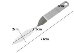 Fém csokoládé levéldísz készítő spatula-4 fajta - 4-es (T12005)
