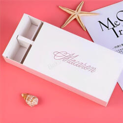  Macaron doboz fehér 12 részes-10 darab (T090159)