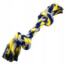 Nunbell két csomós kutyajáték kötél - L, Kék (K00044-K)