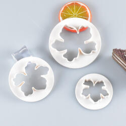  Fondant és marcipán kiszúró, Hawaii virág - 3 db (T010334)
